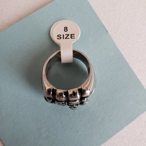 FTW Stainless steel Biker ring. For The Win Size 8 - Picture 4 of 8